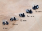 Preview: 8 - 16 mm Sicherheitsaugen flach, gepunktet (5 Paar)