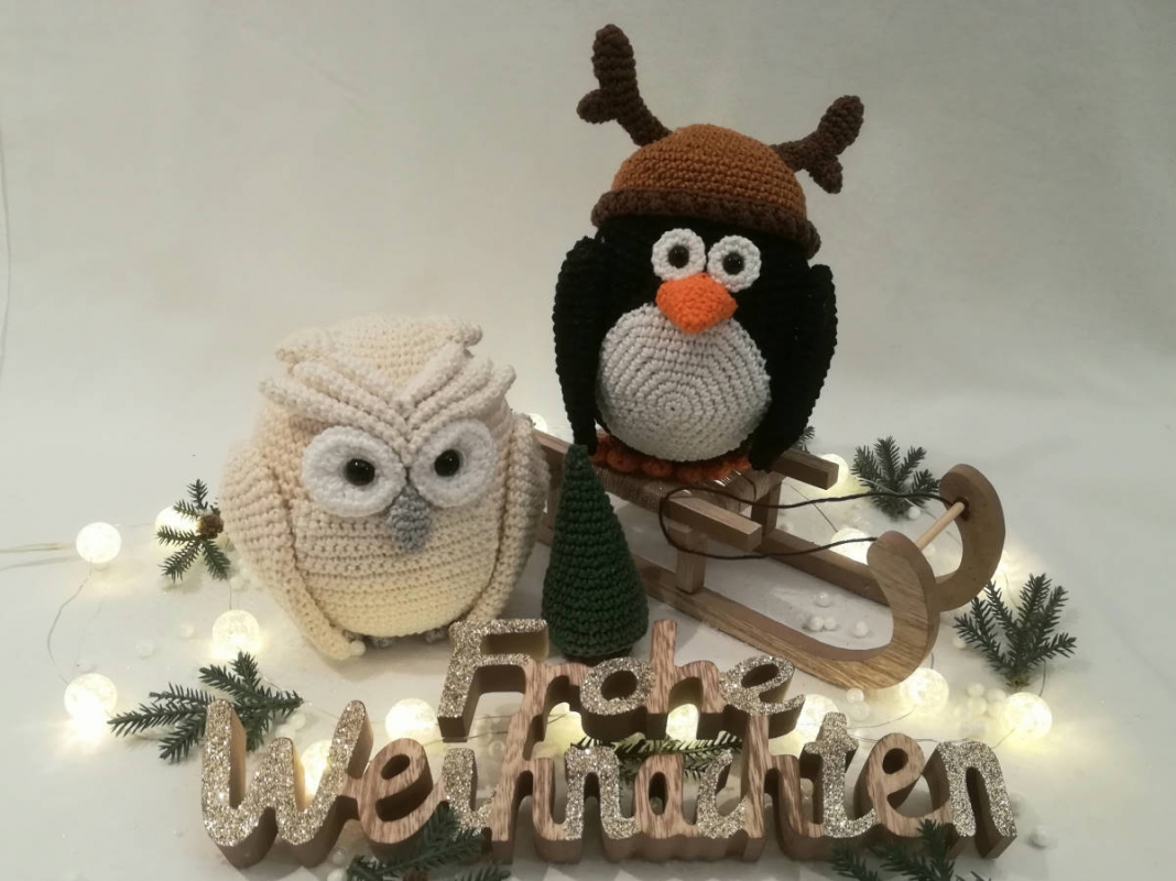 Weihnachtsparade 1 - Pinguin & Eule (DE/EN)