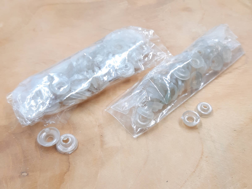 Sicherheitsaugen flach, gepunktet - BOX (5x 10 Paar)